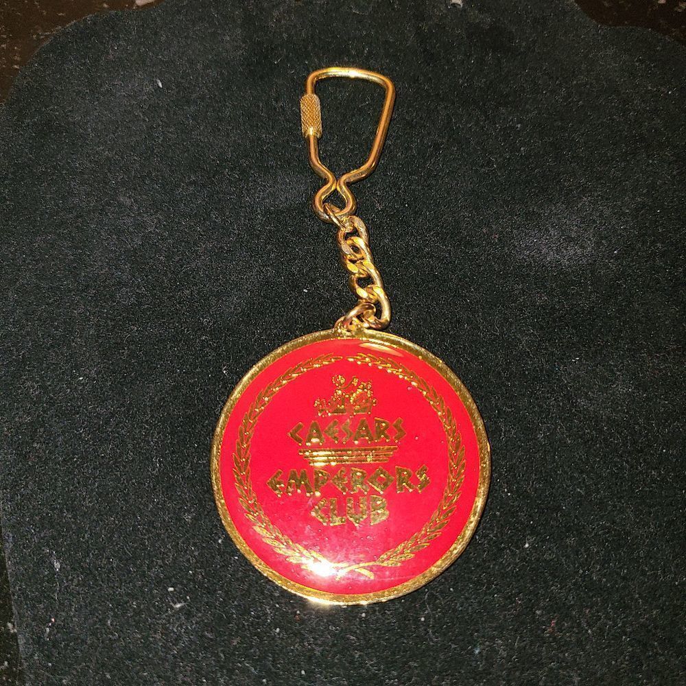 Vintage Caesar’s Casino AC Emperor’s Club Key Chain